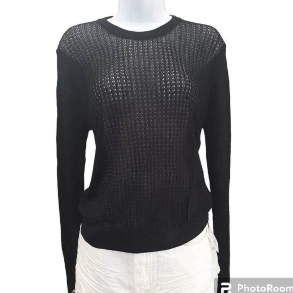 Free People, H20 Crew Pullover, Size Large, Black, New with Tags
